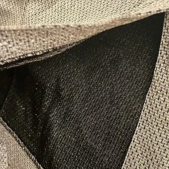 19 left vintage shirt Dresses-small-XL-golden beige with glitter like design. - Picture 5 of 12